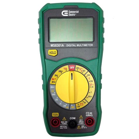 The product meets with the requirements of 300V CAT III and pollution degree 2. . Commercial electric multimeter
